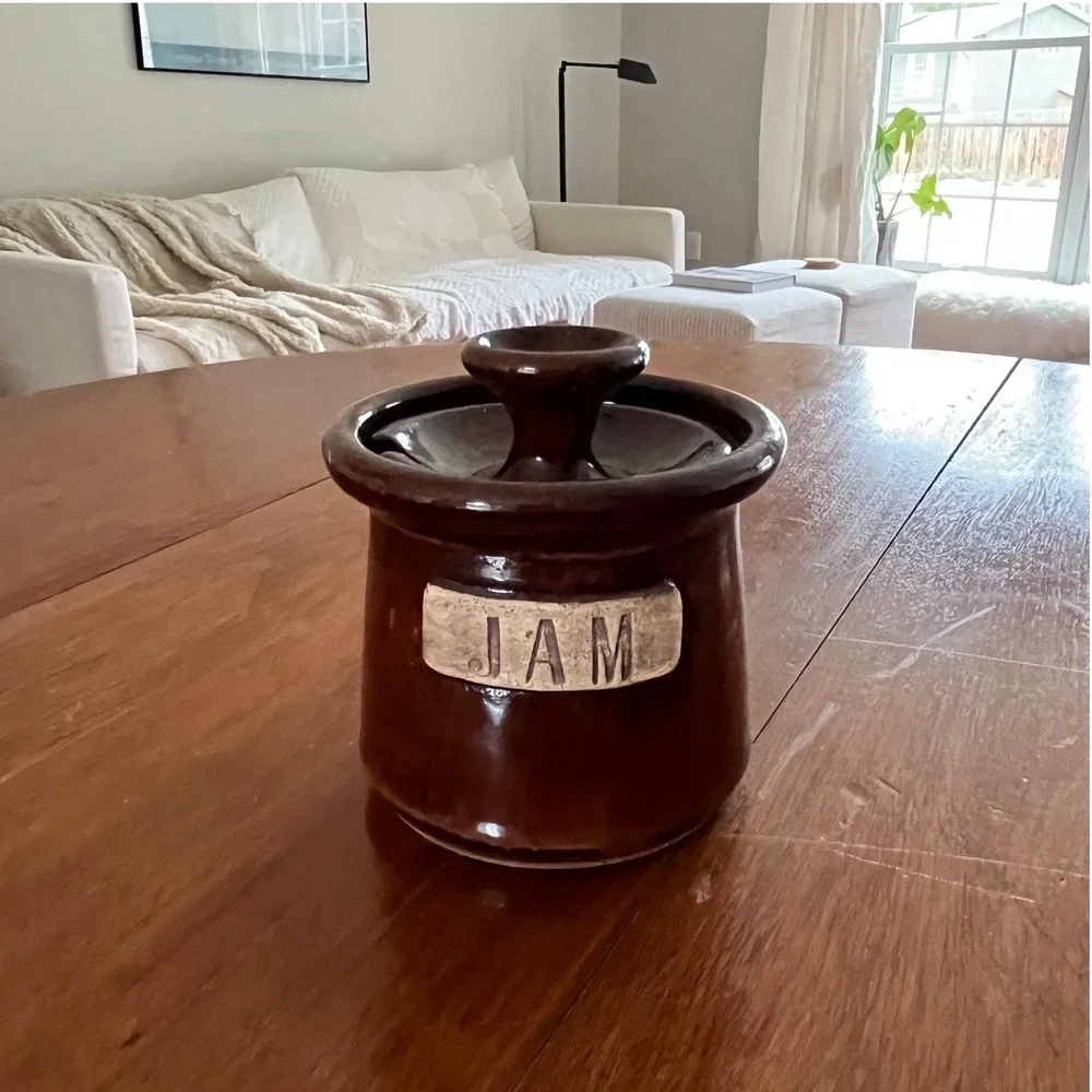 Vintage Stoneware Jam‎ Jar